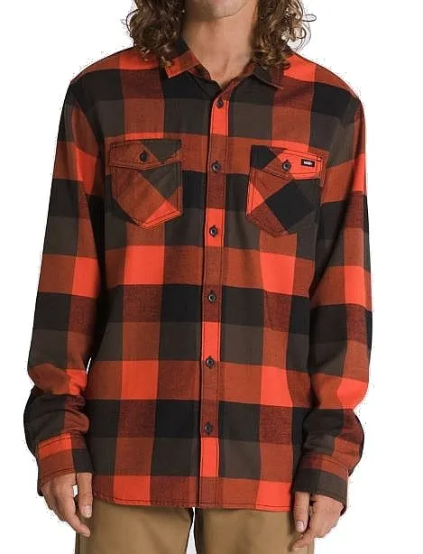 shirt Vans Box Flannel Classic Woven LS - Black/Fiesta - men´s