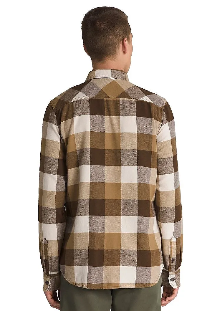 shirt Vans Box Flannel LS - Demitasse/Oatmeal - men´s