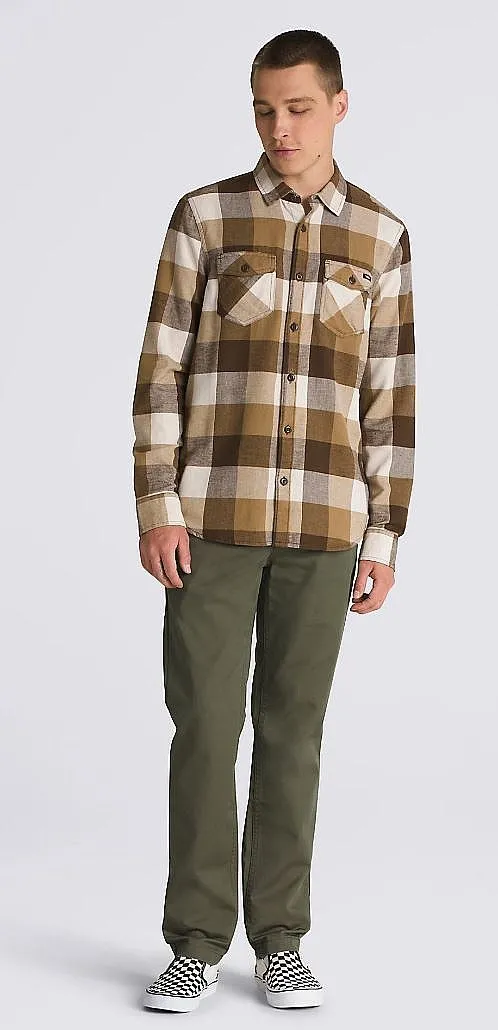 shirt Vans Box Flannel LS - Demitasse/Oatmeal - men´s