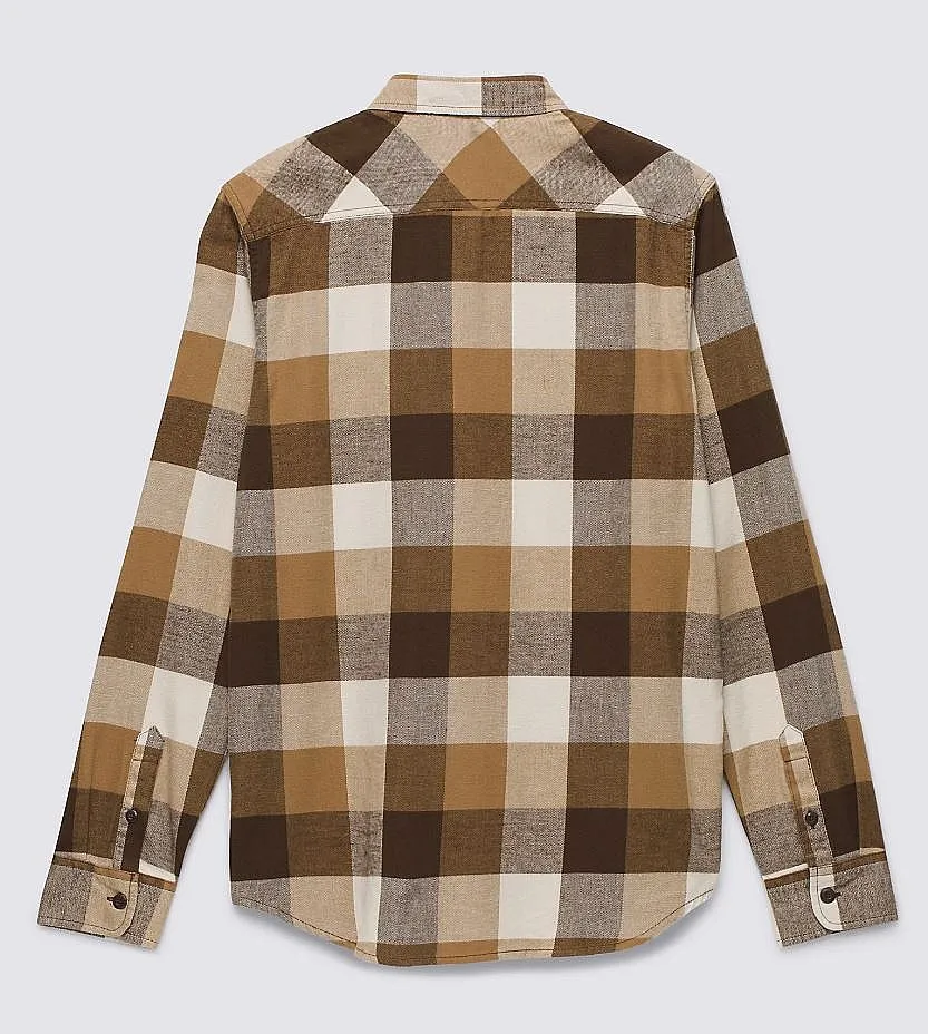 shirt Vans Box Flannel LS - Demitasse/Oatmeal - men´s