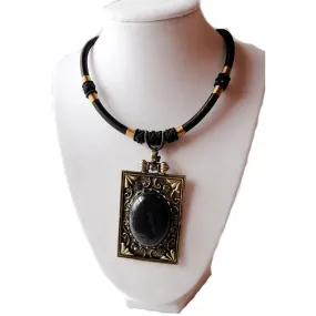 Square Cabcohon Necklace