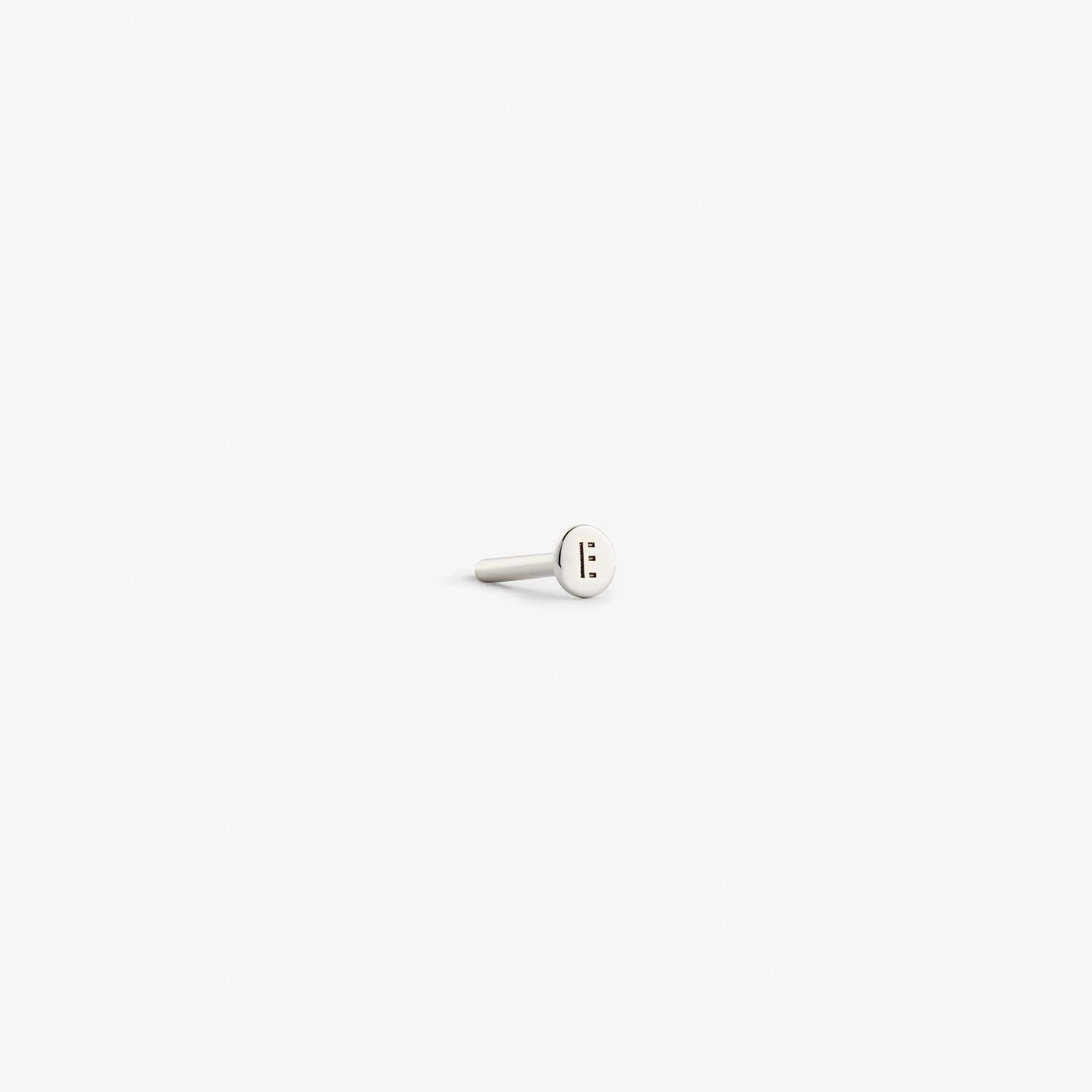 SQUARE LABRET WHITE DIAMOND & WHITE GOLD