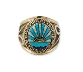 Sunshine Inlay Class Ring