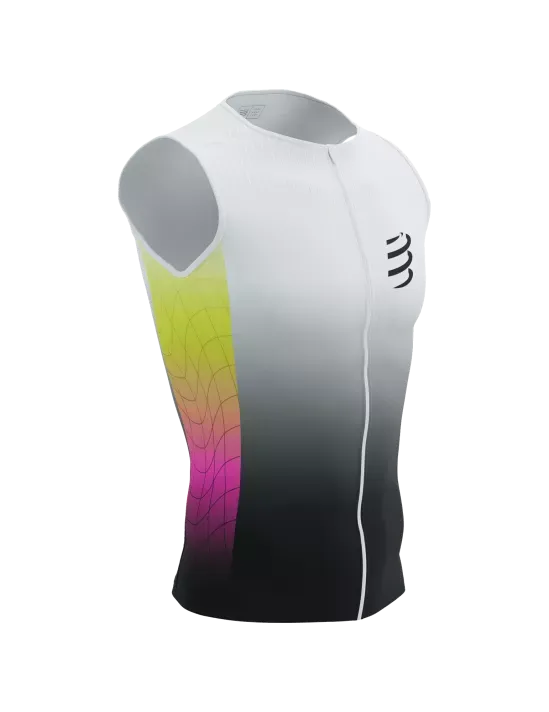 Tri Postural Aero Tank Top M WHITE/SAFETY YELLOW/NEON PINK