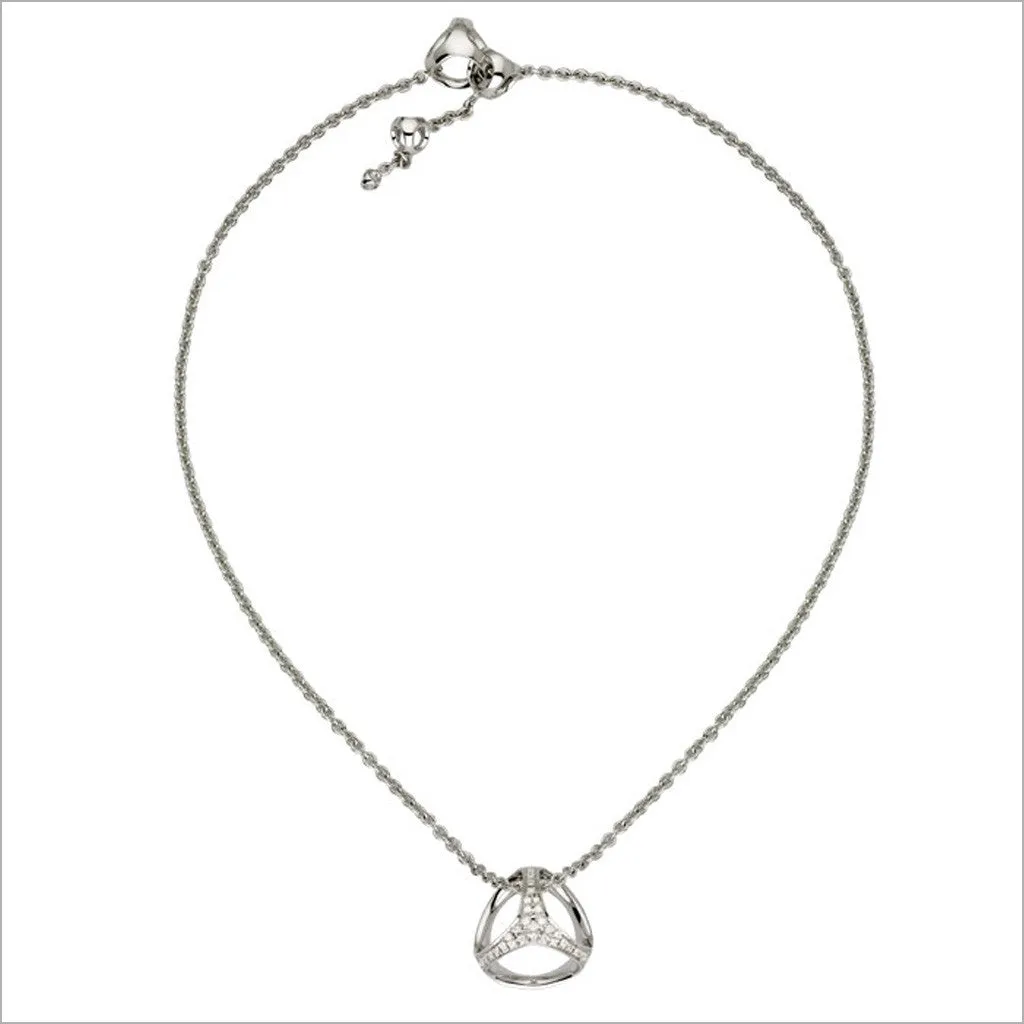 Triadra 18K White Gold Necklace with Diamonds