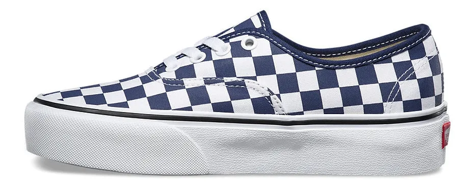 Vans Authentic Platform 2.0 (Checker)  Medieval Blue/True White