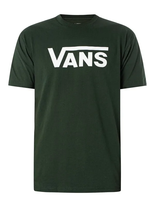 Vans Classic T-Shirt - Forest/White