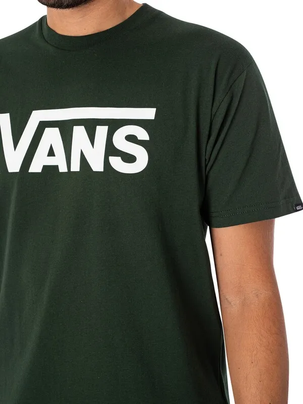 Vans Classic T-Shirt - Forest/White