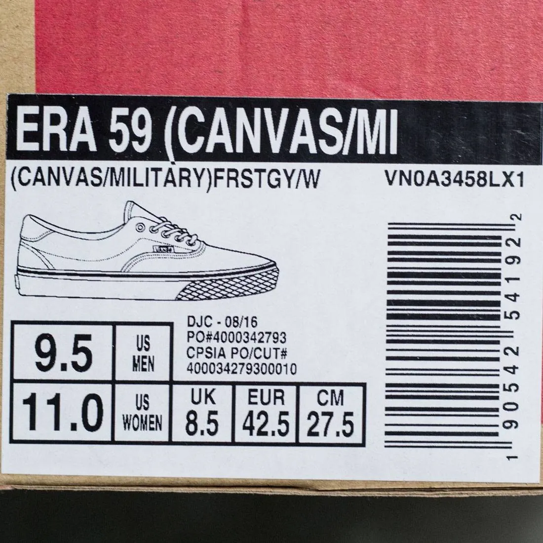 Vans Men Era 59 - Canvas (gray / white)