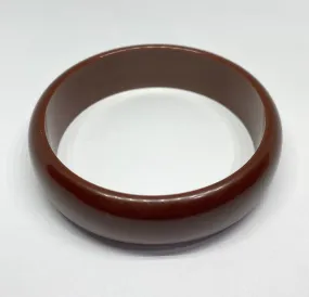 Vintage Bakelite Bangle Bracelet in Coffee